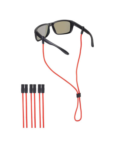Correa para Gafas LVVFIT 3pcs Rojo Ajustable y Cómoda