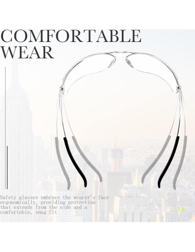Queekay 30 Pares de Gafas de Seguridad Unisex Policarbonato