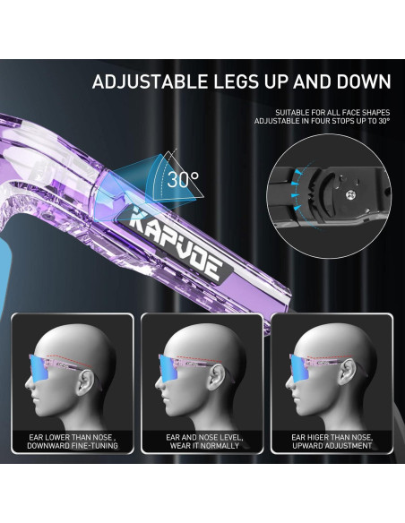 Gafas de Ciclismo KAPVOE Polarizadas UV400 Ajustables Gafas de Ciclismo KAPVOE Polarizadas UV400 Ajustables