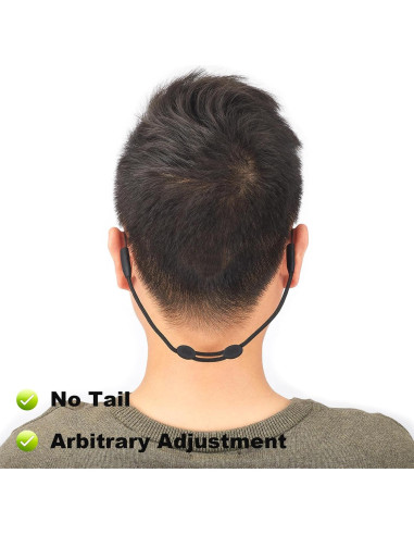 Correa para Gafas Omnful Ajustable 4pcs Negro 35.56 cm