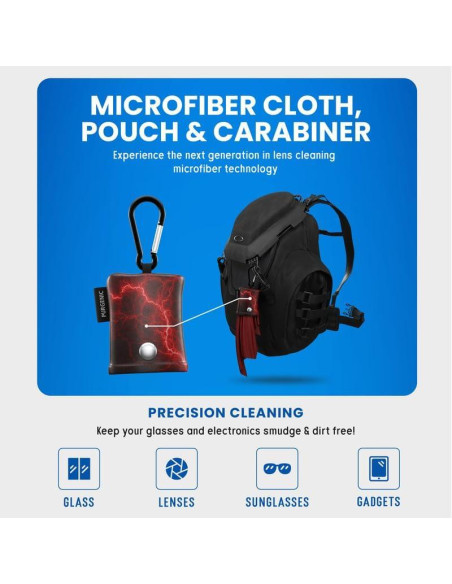 Paño de Microfibra Purgenic 6 Paquetes Rojo para Gafas Paño de Microfibra Purgenic 6 Paquetes Rojo para Gafas