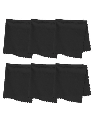Paño de limpieza de microfibra Purity - Paquete de 6, Negro