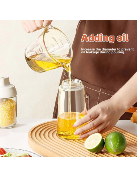 Botella dispensadora de aceite Donpesho 470ml 2 en 1 negro Botella dispensadora de aceite Donpesho 470ml 2 en 1 negro