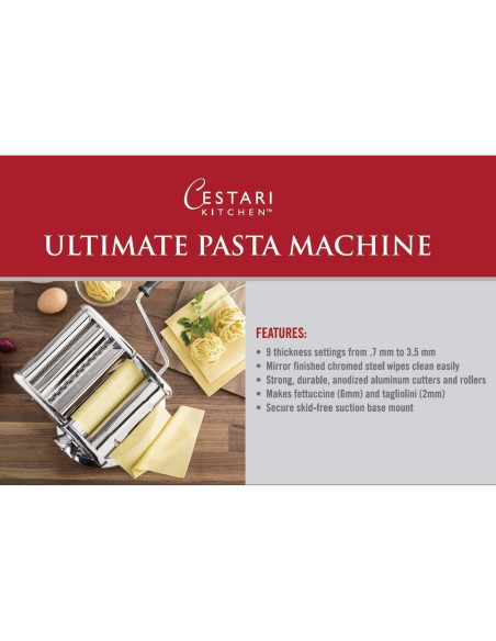 Máquina de Pasta Cestari - Acero Inoxidable 150 mm Manual Máquina de Pasta Cestari - Acero Inoxidable 150 mm Manual