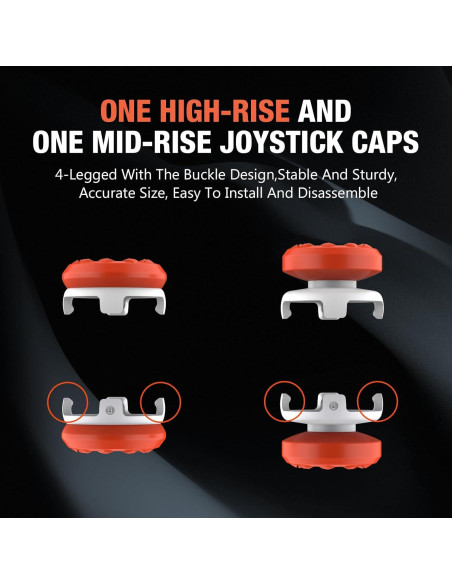 Caps de Joystick para PS5 Hzxkqmil 1 Alto y 1 Medio Caps de Joystick para PS5 Hzxkqmil 1 Alto y 1 Medio