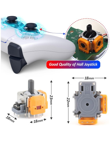 Joysticks Reemplazo Efecto Hall YWLRONG para PS5 (4 Piezas)