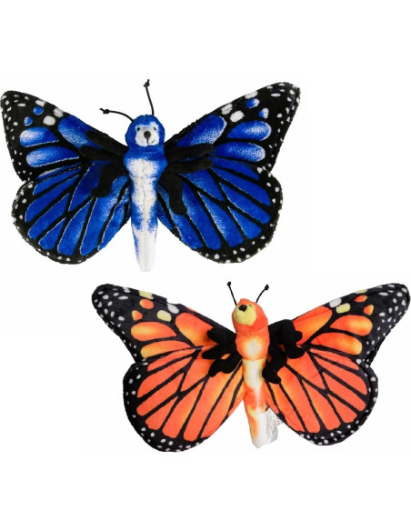 Juguete de Peluche Mariposa Monarca Naranja y Morfo Azul 28 cm Juguete de Peluche Mariposa Monarca Naranja y Morfo Azul 28 cm
