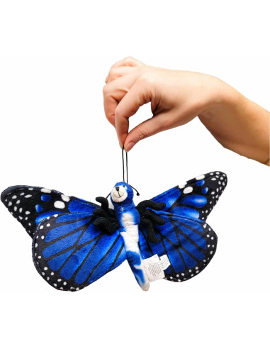Juguete de Peluche Mariposa Monarca Naranja y Morfo Azul 28 cm