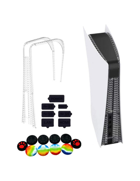 Cubierta Antipolvo Teiyii para PS5 + 10 Caps Joystick Cubierta Antipolvo Teiyii para PS5 + 10 Caps Joystick