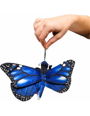 Juguete de Peluche Mariposa Monarca Naranja y Morfo Azul 28 cm