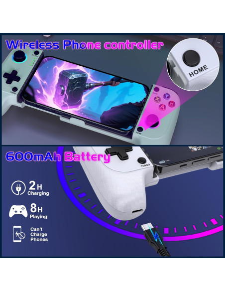 Controlador de Juegos Móviles Spican para iPhone y Android Controlador de Juegos Móviles Spican para iPhone y Android