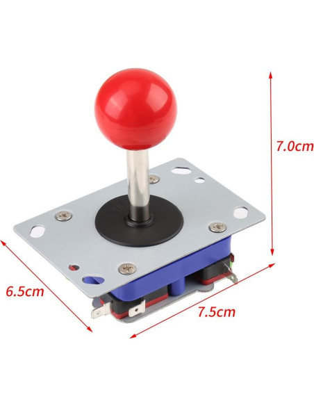Joystick Walfront Bola Roja 2/4/8 Vías para Juegos Joystick Walfront Bola Roja 2/4/8 Vías para Juegos