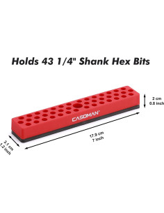 Organizador de Puntas Hexagonales CASOMAN 2PCS Rojo 86 Agujeros 2