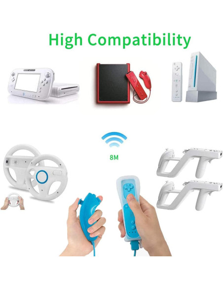 Controlador Nunchuk NC para Wii y Wii U - Azul, Rosa, Rojo Controlador Nunchuk NC para Wii y Wii U - Azul, Rosa, Rojo