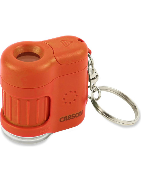 Microscopio de Bolsillo Carson MicroMini 20x con Linterna UV LED Naranja Microscopio de Bolsillo Carson MicroMini 20x con Linterna UV LED Naranja