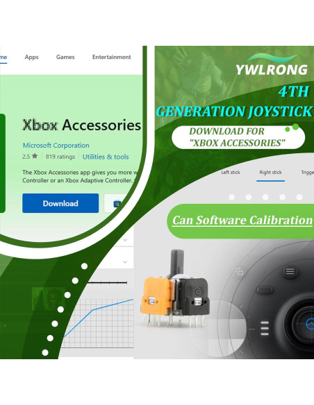 Joystick Efecto Hall para Xbox Series S/X - 2 Piezas Joystick Efecto Hall para Xbox Series S/X - 2 Piezas