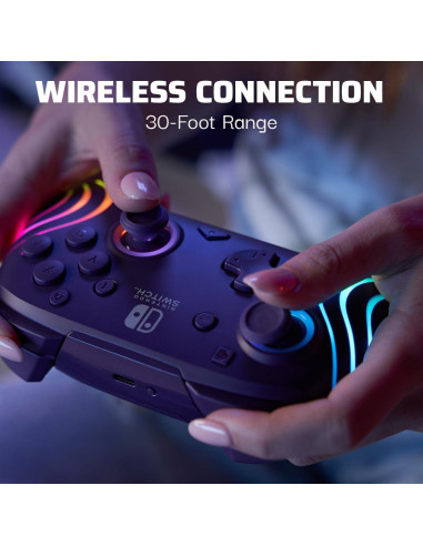 Controlador Inalámbrico PDP Afterglow Wave para Switch Púrpura