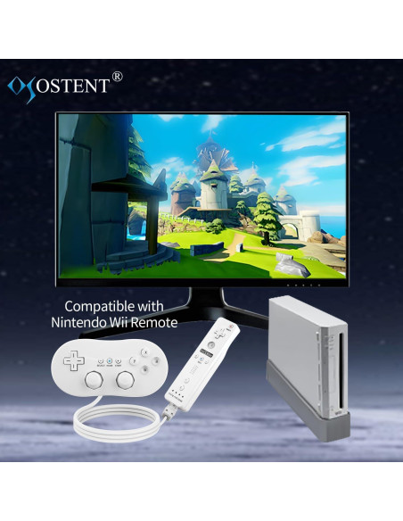 Controlador Clásico OSTENT para Nintendo Wii Blanco Controlador Clásico OSTENT para Nintendo Wii Blanco