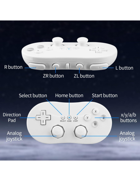 Controlador Clásico OSTENT para Nintendo Wii Blanco Controlador Clásico OSTENT para Nintendo Wii Blanco