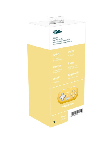 Controlador Mini Bluetooth 8Bitdo Zero 2 Amarillo para Switch