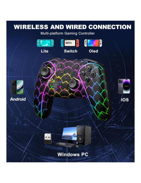 Controlador Inalámbrico NealGamefy para PC y Switch - Bluetooth Controlador Inalámbrico NealGamefy para PC y Switch - Bluetooth