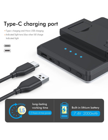 Luz de Relleno Recargable Spark Sync 2000mAh 60 LED Clip