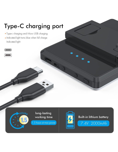 Luz de Relleno Recargable Spark Sync 2000mAh 60 LED Clip Luz de Relleno Recargable Spark Sync 2000mAh 60 LED Clip