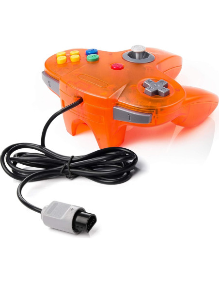 Paquete 2 Controladores N64 Suily Verde Claro y Naranja Paquete 2 Controladores N64 Suily Verde Claro y Naranja