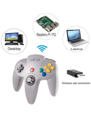 Controlador Inalámbrico N64 KIWITATA para Switch y PC