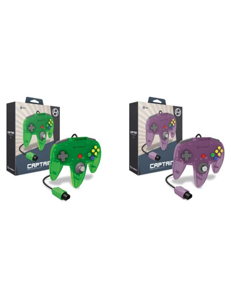 Controladores Premium Hyperkin N64 Verde Lima y Púrpura Controladores Premium Hyperkin N64 Verde Lima y Púrpura