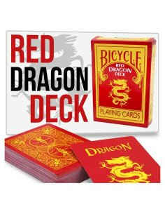 Baraja de Póker Dragón Roja Bicicleta - Edición Limitada