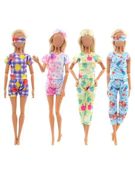 Conjuntos de Pijamas para Muñecas BARWA - 4 Piezas 11.5" Conjuntos de Pijamas para Muñecas BARWA - 4 Piezas 11.5"
