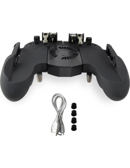 Controlador de Juegos Hevituwhe con Ventilador y Soporte para Móvil Controlador de Juegos Hevituwhe con Ventilador y Soporte para Móvil
