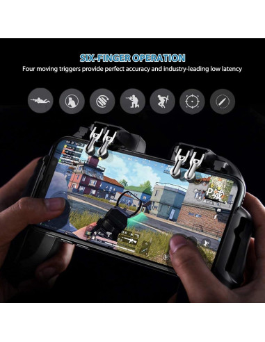 Controlador de Juegos Hevituwhe con Ventilador y Soporte para Móvil