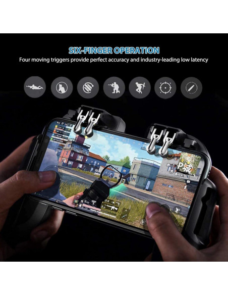 Controlador de Juegos Hevituwhe con Ventilador y Soporte para Móvil Controlador de Juegos Hevituwhe con Ventilador y Soporte para Móvil