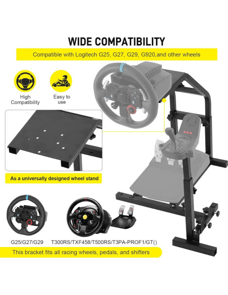 Soporte de Volante Ajustable Likeem para Logitech G25 G27 G29 Soporte de Volante Ajustable Likeem para Logitech G25 G27 G29