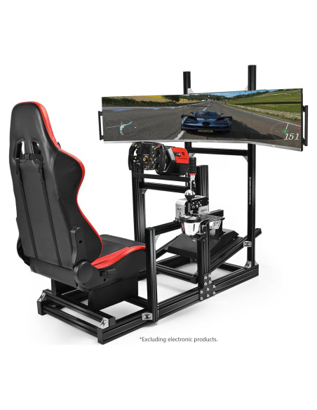 Soporte Simulador de Carreras Anman Triple Monitor Ajustable Soporte Simulador de Carreras Anman Triple Monitor Ajustable