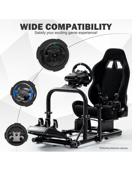 Cockpit de Simulador de Carreras Anman con Soporte para Monitor Cockpit de Simulador de Carreras Anman con Soporte para Monitor