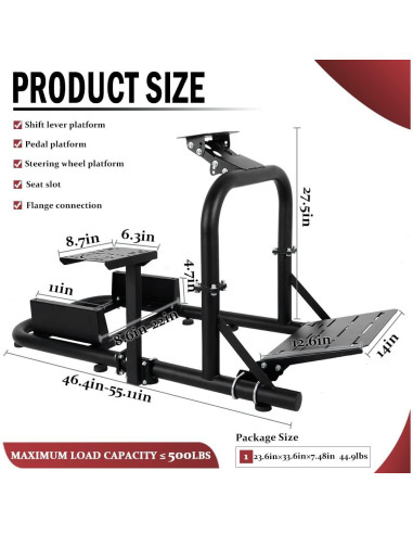 Cockpit de Simulador de Carreras Supllueer Ajustable Compatible