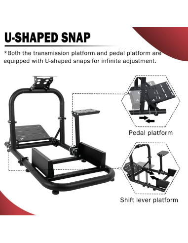 Cockpit de Simulador de Carreras Supllueer Ajustable Compatible