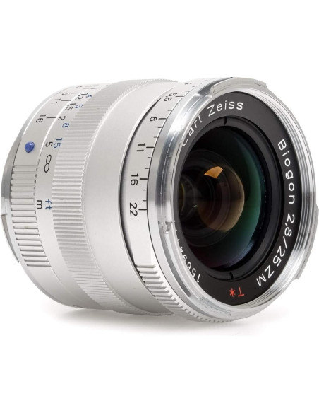 Lente Gran Angular ZEISS Biogon T* 2.8/25 ZM Plata para Leica Lente Gran Angular ZEISS Biogon T* 2.8/25 ZM Plata para Leica
