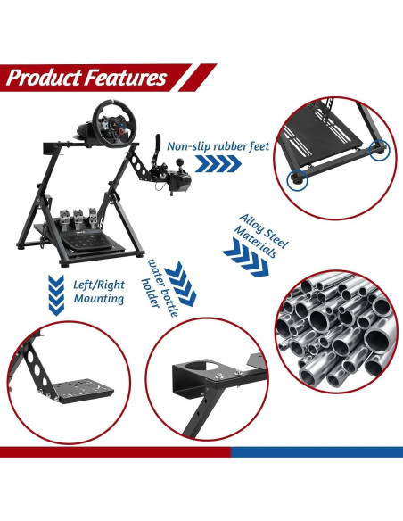 Soporte Plegable para Simulador de Carreras Minneer RACING WHEEL STAND 26H Soporte Plegable para Simulador de Carreras Minneer RACING WHEEL STAND 26H