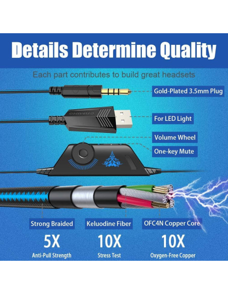 Auriculares BENGOO G9000 Estéreo 7.1 para PS4 PC Xbox Auriculares BENGOO G9000 Estéreo 7.1 para PS4 PC Xbox