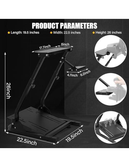 Soporte Ajustable para Volante de Carreras Likeem G920 Soporte Ajustable para Volante de Carreras Likeem G920