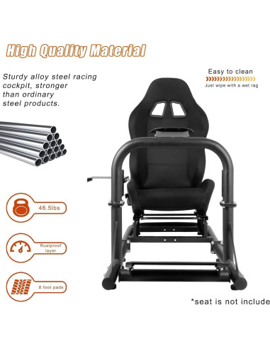 Cockpit Simulador de Carreras Marada Ajustable Compatible