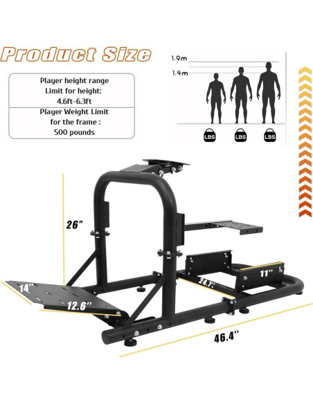 Cockpit Simulador de Carreras Marada Ajustable Compatible Cockpit Simulador de Carreras Marada Ajustable Compatible
