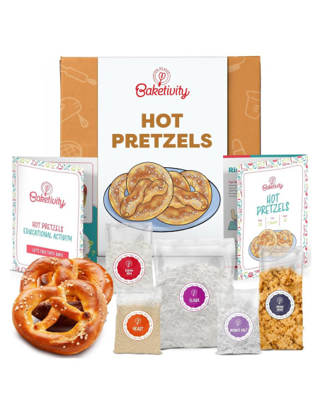 Kit de Hacer Pretzels Baketivity - Set de Cocina para Niños 6+ Años Kit de Hacer Pretzels Baketivity - Set de Cocina para Niños 6+ Años