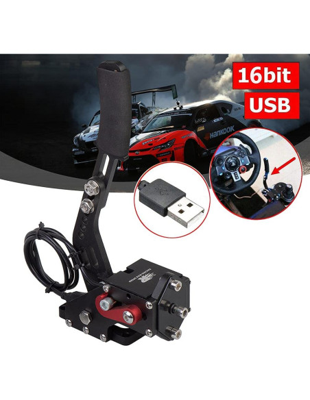Freno de Mano USB CNRAQR HB-03A-BK para Juegos PC Freno de Mano USB CNRAQR HB-03A-BK para Juegos PC