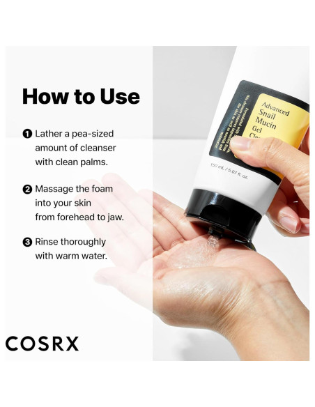 Limpiador en Gel COSRX de Mucina de Caracol 150 mL Piel Sensible Limpiador en Gel COSRX de Mucina de Caracol 150 mL Piel Sensible