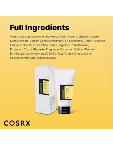 Limpiador en Gel COSRX de Mucina de Caracol 150 mL Piel Sensible
